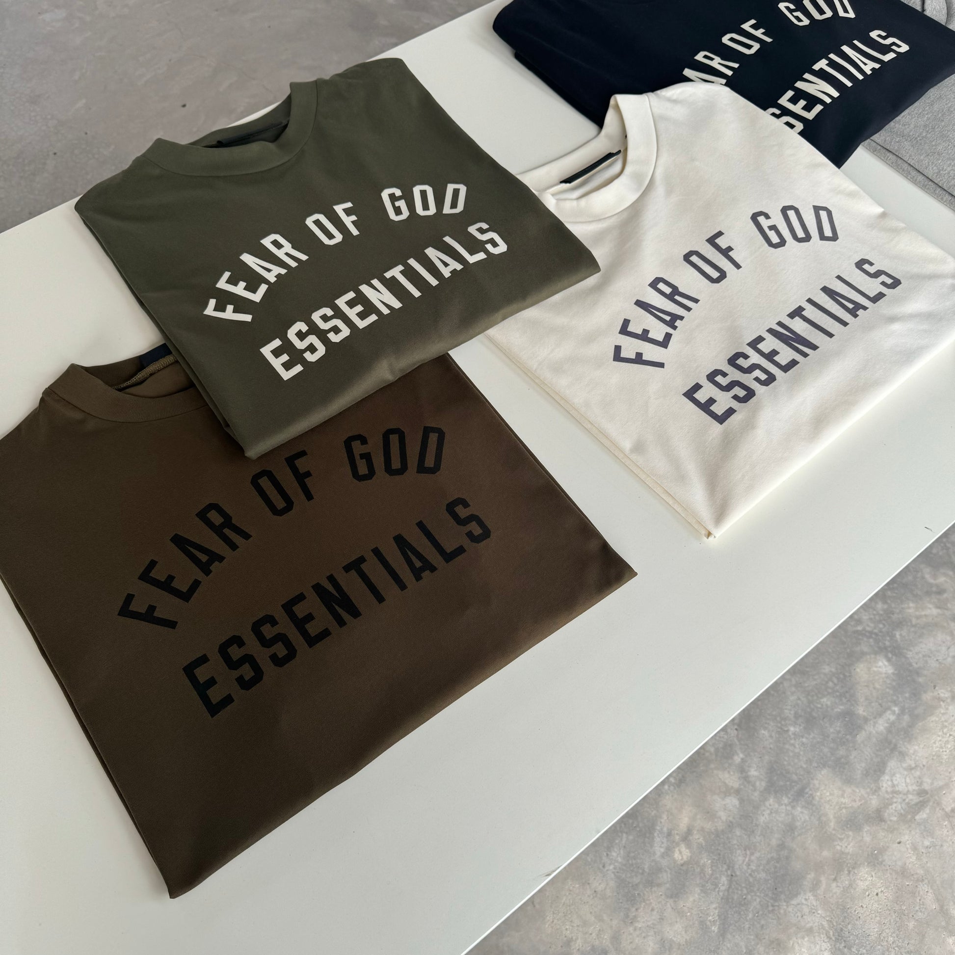 AMBERELLE Holiday Core Logo Short Sleeve Tee in cream