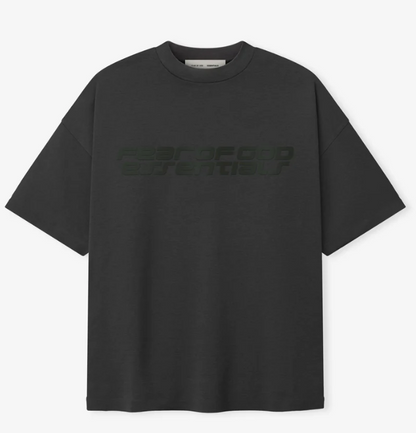 AMBERELLE Racing Logo Boxy T-Shirt in black