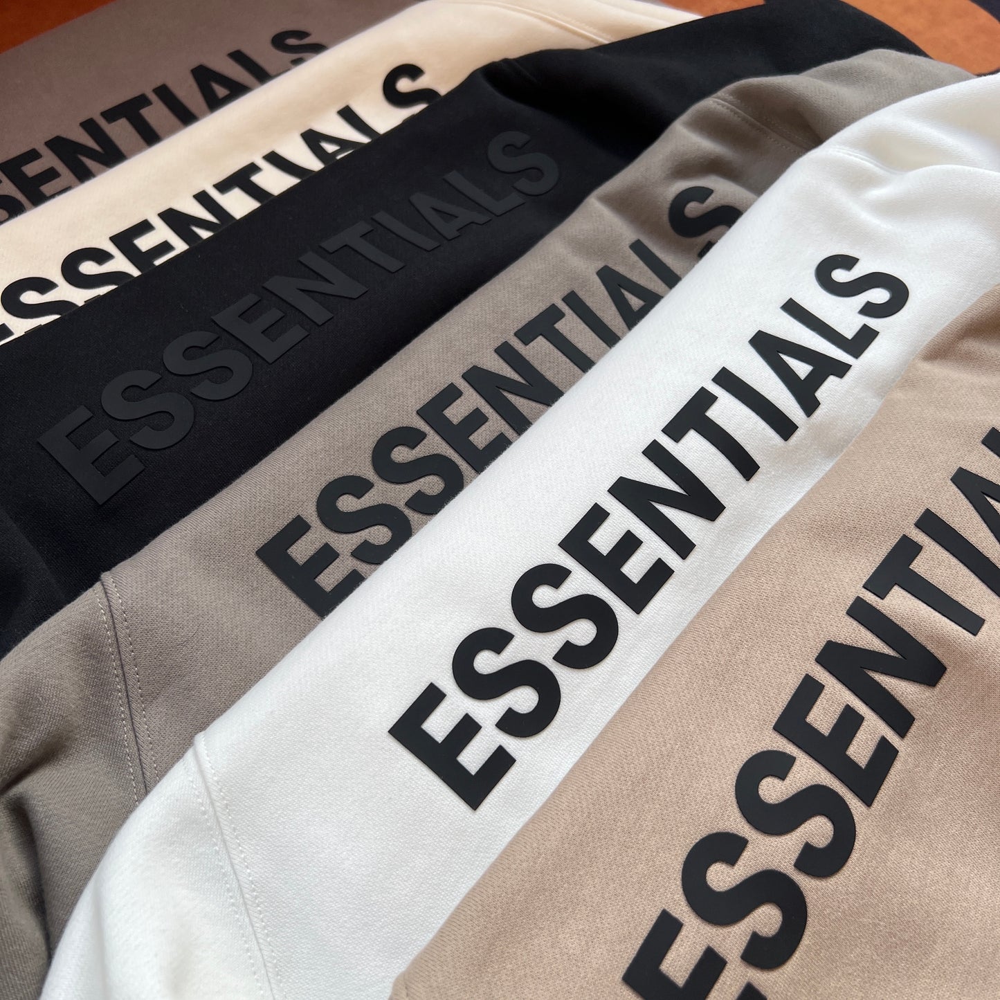 AMBERELLE 20FW Classic Logo Fleece Hoodie in taupe