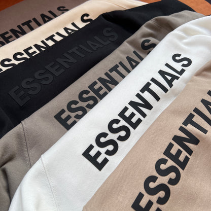 AMBERELLE 20FW Classic Logo Fleece Hoodie in taupe