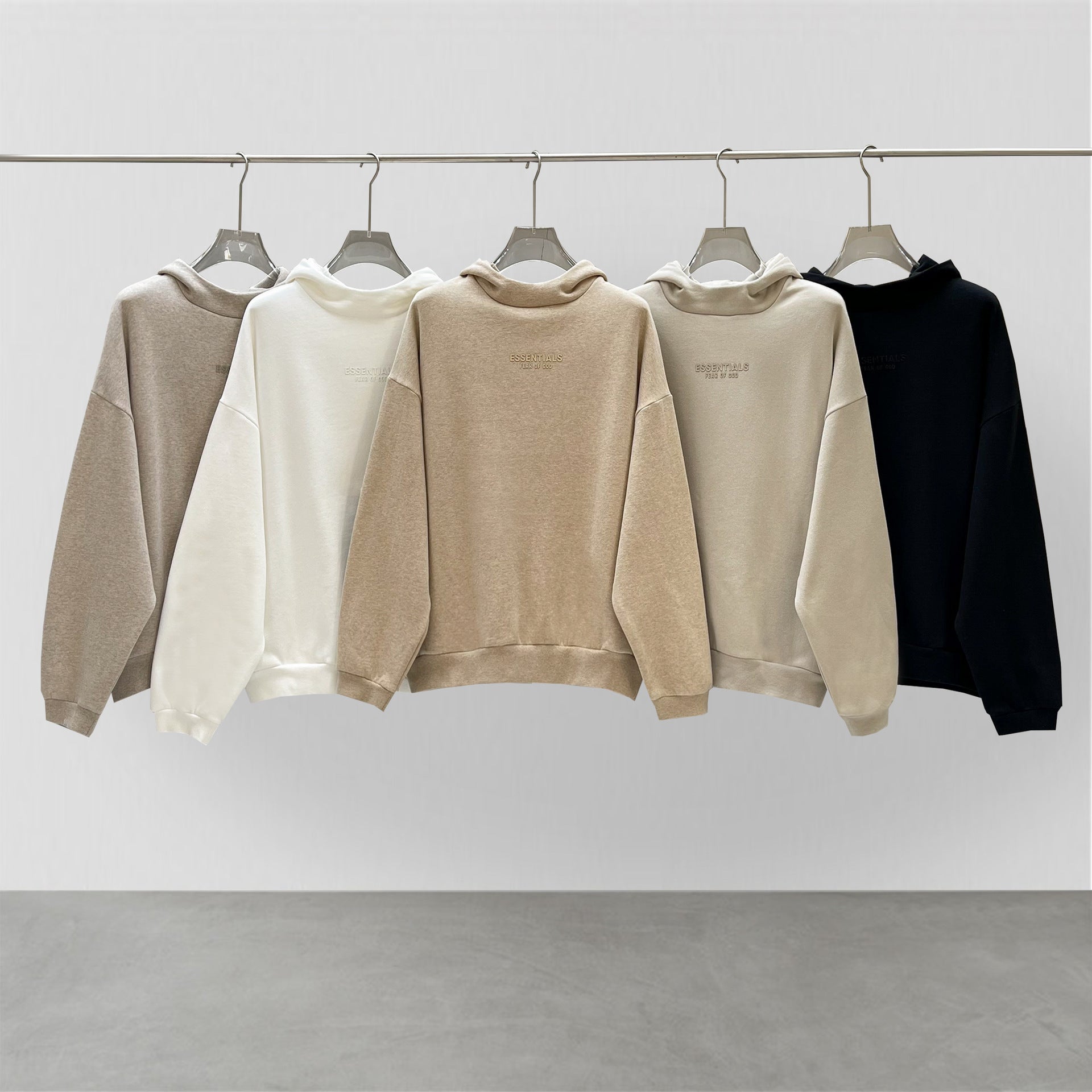 AMBERELLE FW23 Minimal Logo Fleece Hoodie in white