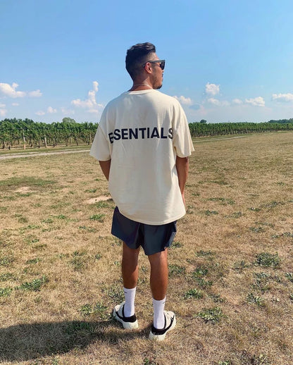 AMBERELLE Reflective Back Logo Oversized T-Shirt in black