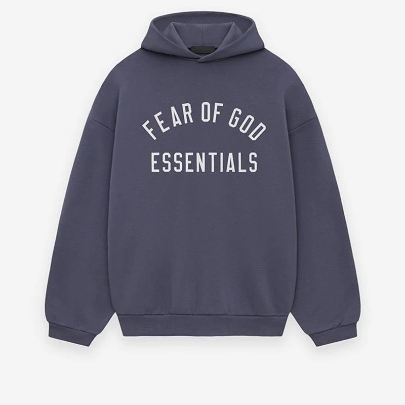 AMBERELLE Back to School Arc Letter Fleece Hoodie in black