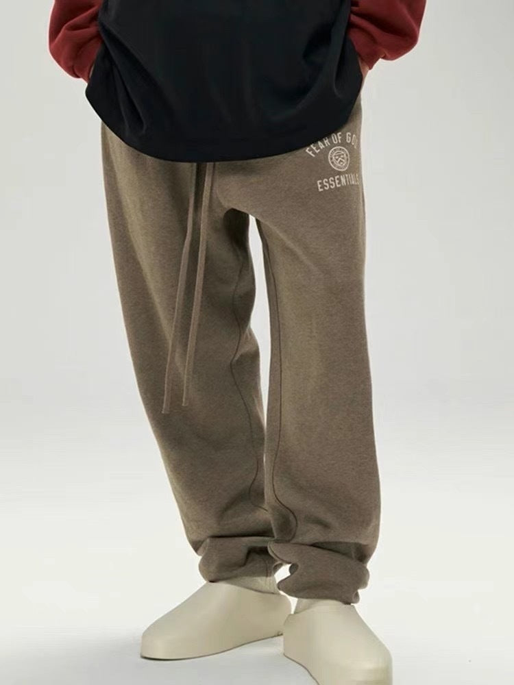 AMBERELLE Vintage Crest Fleece Jogger Sweatpants in navy