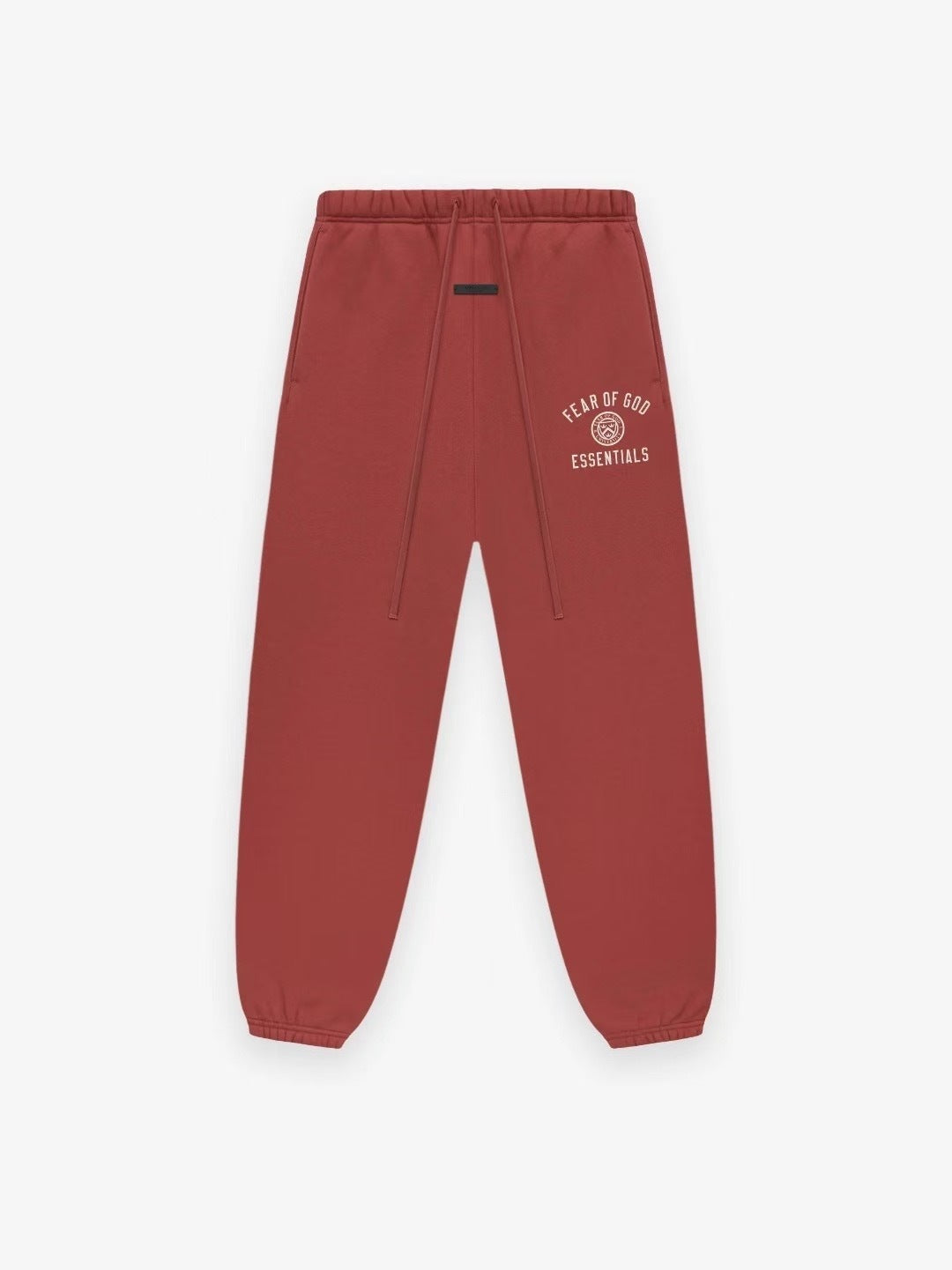 AMBERELLE Vintage Crest Fleece Jogger Sweatpants in red