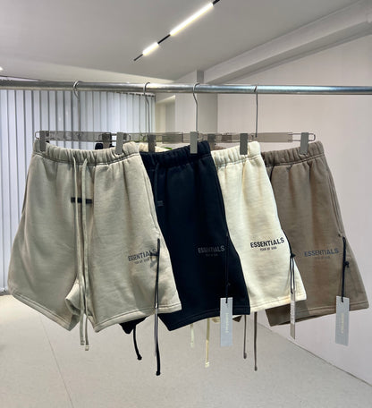 AMBERELLE Buttercream Logo Drawstring Sweatshorts in black