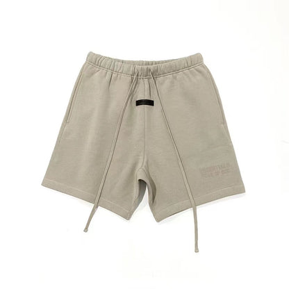 AMBERELLE Core Logo Fleece Sweatshorts in dark taupe