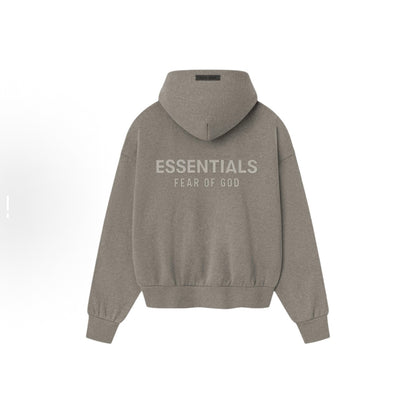 AMBERELLE SS25 Metallic Patch Back Logo Hoodie in cream