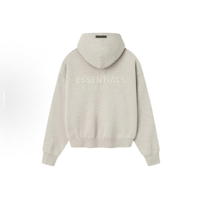 AMBERELLE SS25 Metallic Patch Back Logo Hoodie in cream