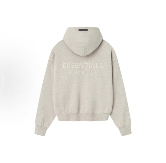 AMBERELLE SS25 Metallic Patch Back Logo Hoodie in cream