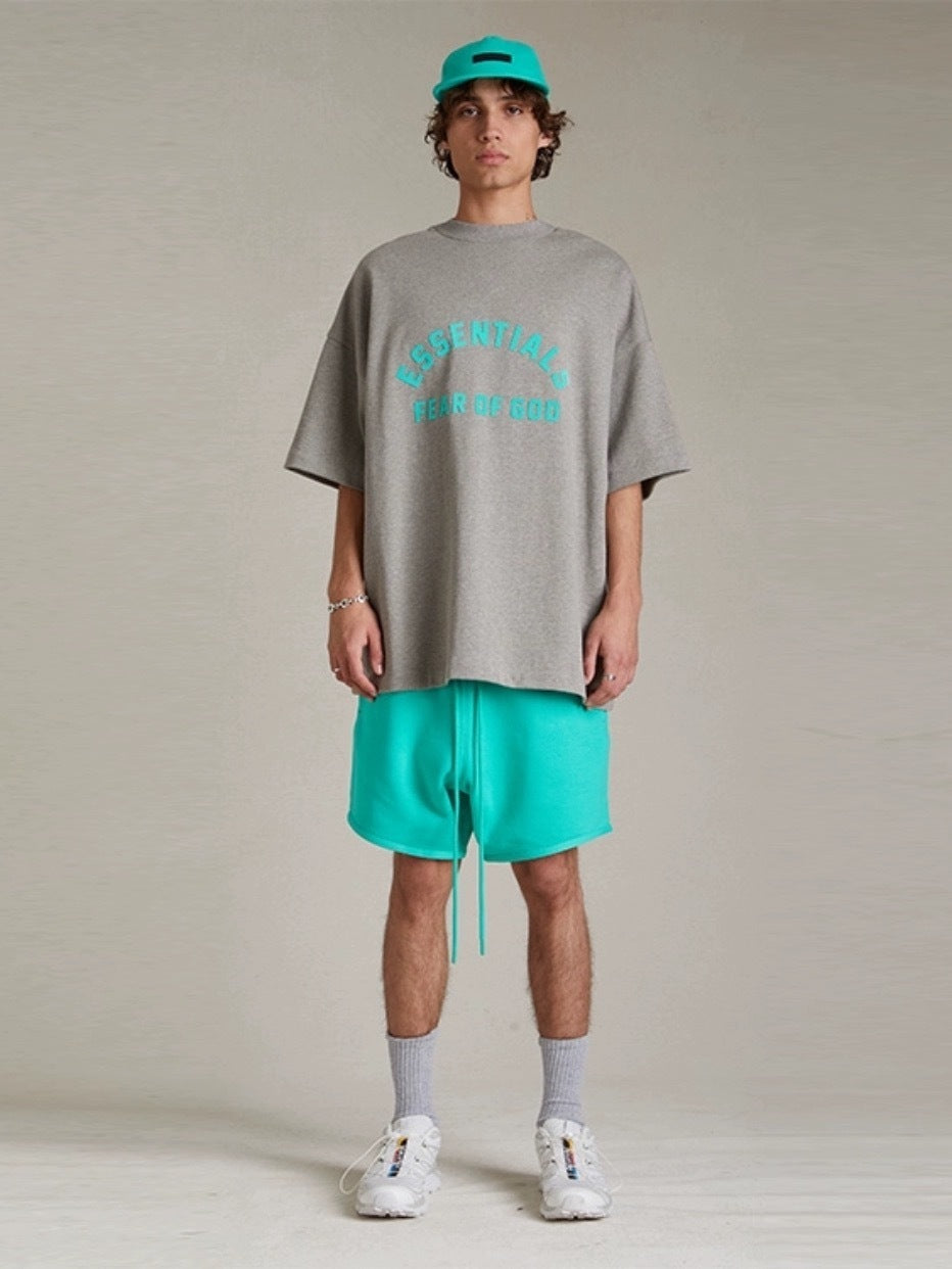 AMBERELLE Arc Logo Oversized T-Shirt in gray