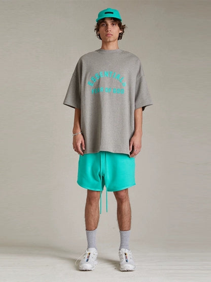 AMBERELLE Arc Logo Oversized T-Shirt in gray