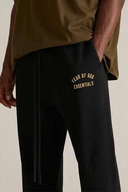 AMBERELLE Bold Letter Graphic Fleece Sweatpants in green