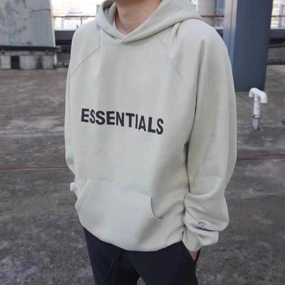 AMBERELLE 20FW Classic Logo Fleece Hoodie in taupe