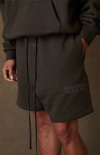 AMBERELLE Core Logo Fleece Sweatshorts in orange