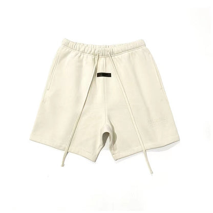 AMBERELLE Core Logo Fleece Sweatshorts in cream
