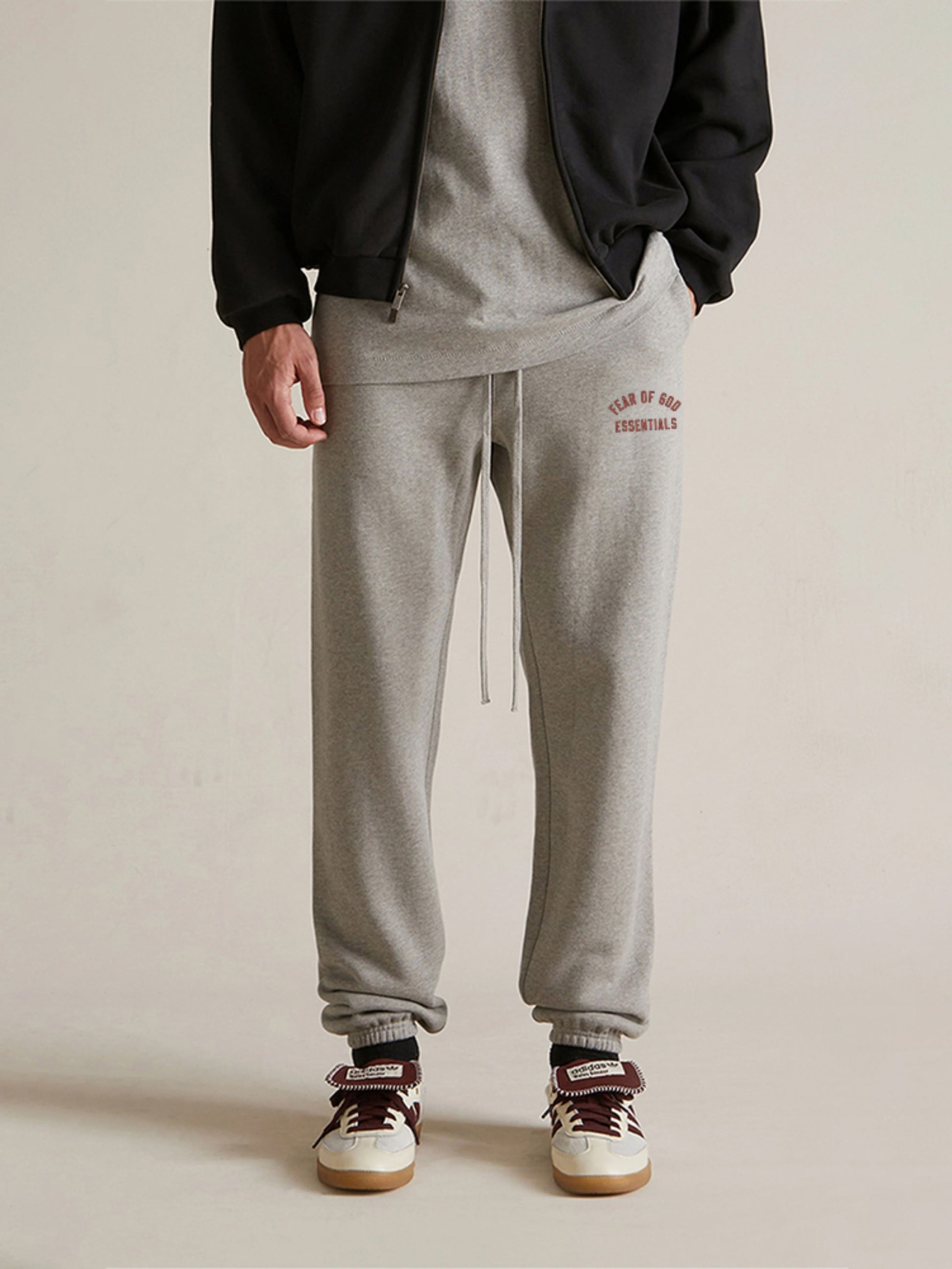 AMBERELLE Bold Letter Graphic Fleece Sweatpants in green