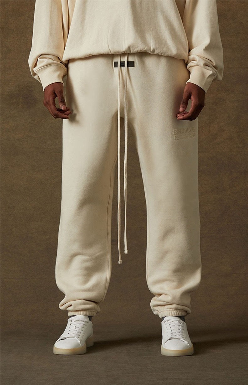 AMBERELLE Double Bar Fleece Joggers in orange
