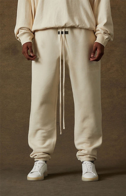 AMBERELLE Double Bar Fleece Joggers in orange