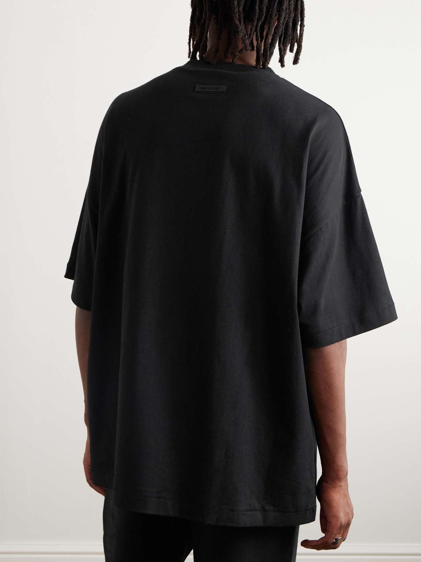 AMBERELLE Tonal Micro Logo Oversized T-Shirt in black