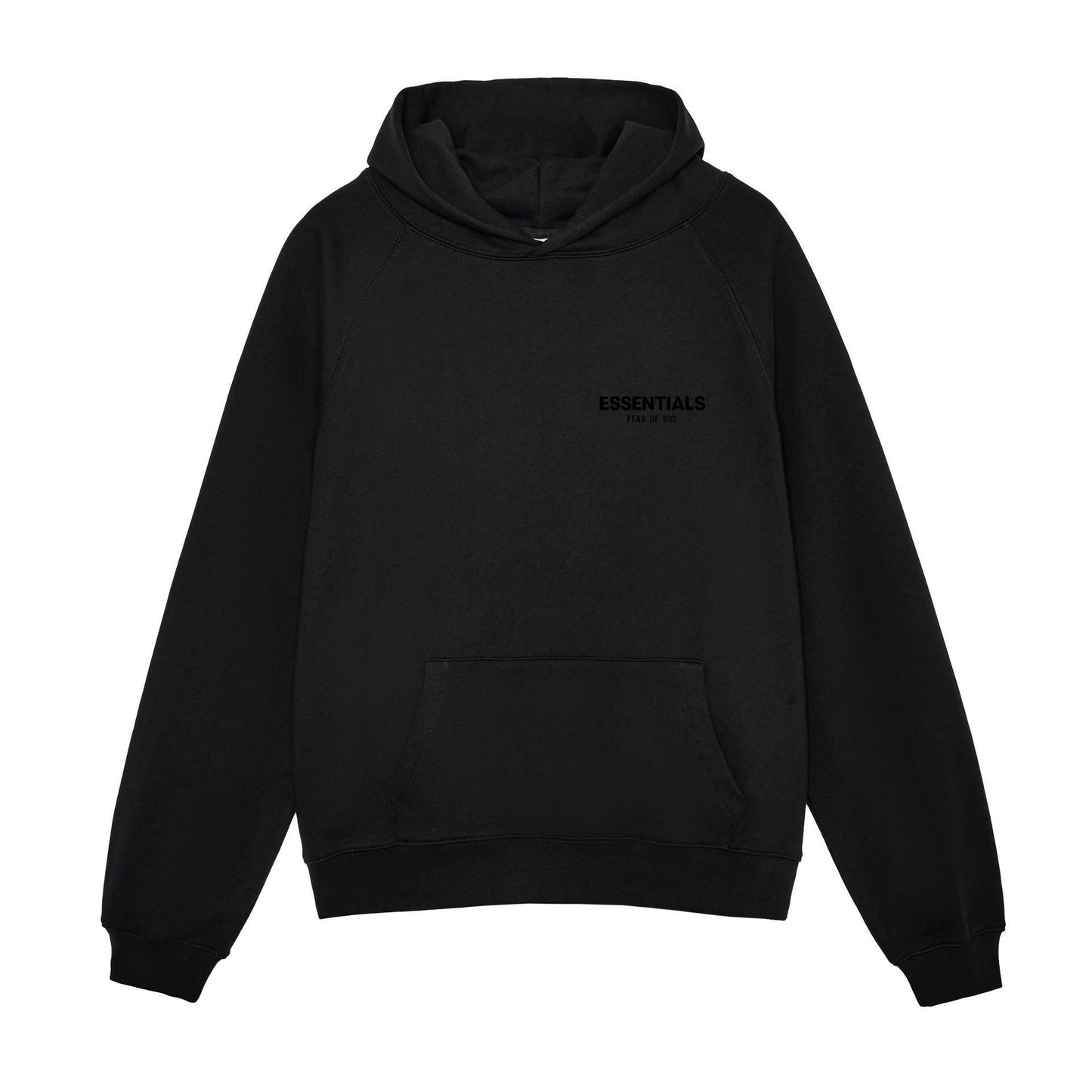 AMBERELLE Small Logo Fleece Pullover Hoodie in cream