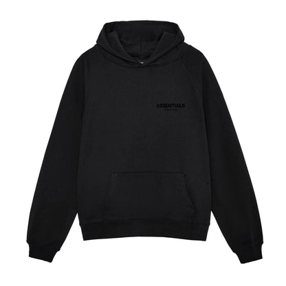 AMBERELLE Small Logo Fleece Pullover Hoodie in cream
