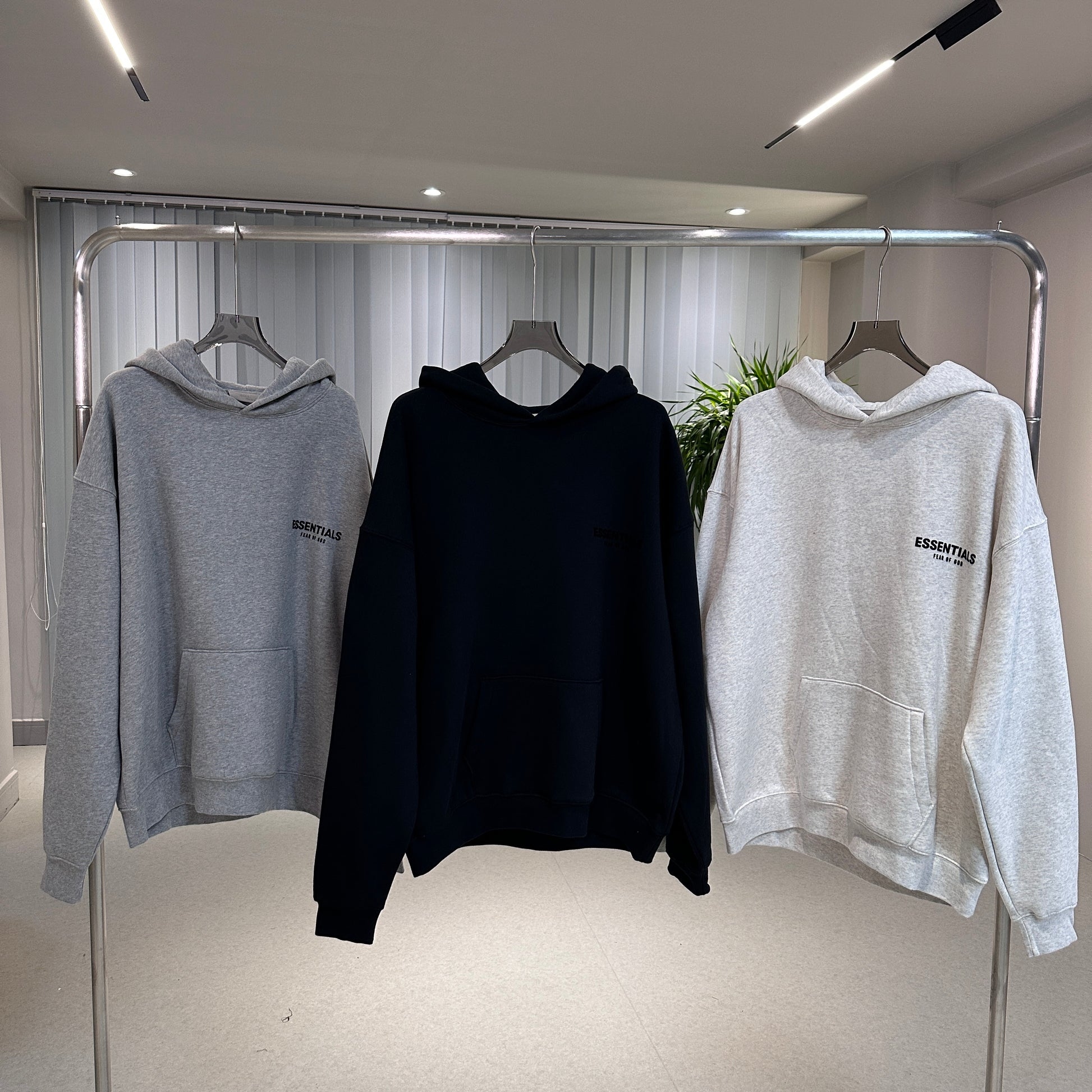 AMBERELLE Mini Flocked Logo Hoodie in cream