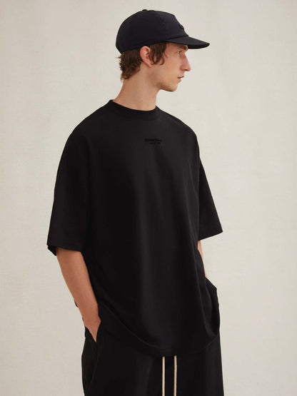 AMBERELLE Tonal Micro Logo Oversized T-Shirt in taupe