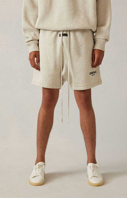 AMBERELLE Heavy Fleece Logo Sweatshorts in cream