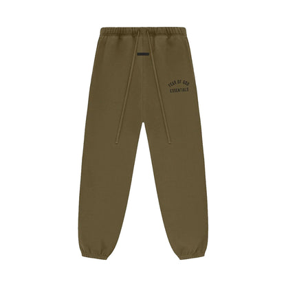 AMBERELLE Bold Letter Graphic Fleece Sweatpants in green