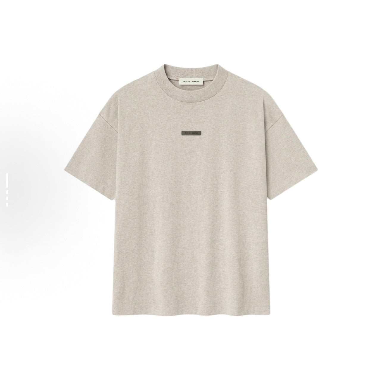 AMBERELLE Oversized Minimal Logo T-Shirt in beige