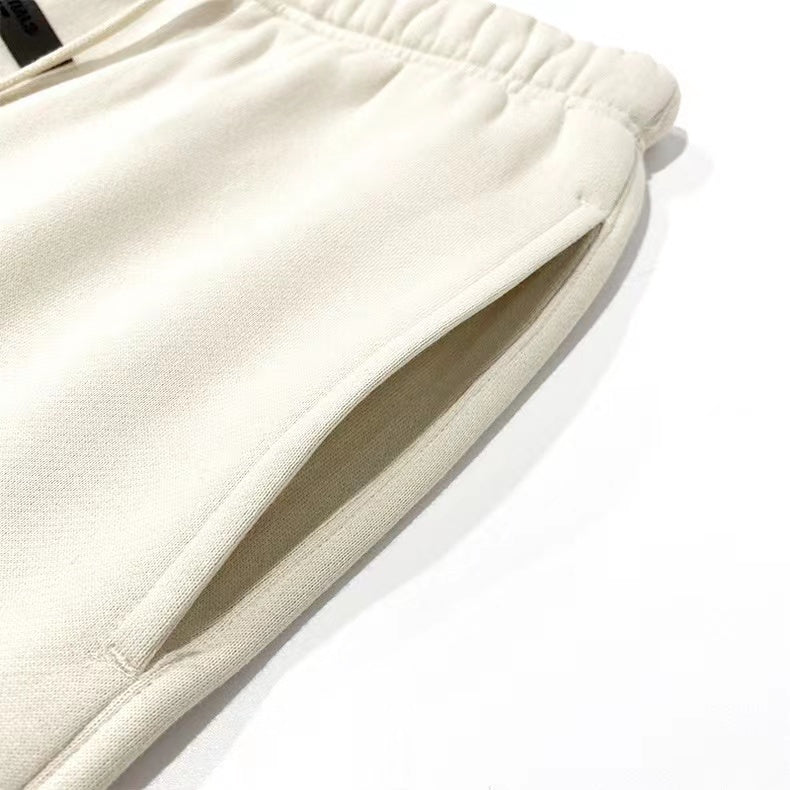 AMBERELLE Core Logo Fleece Sweatshorts in dark taupe