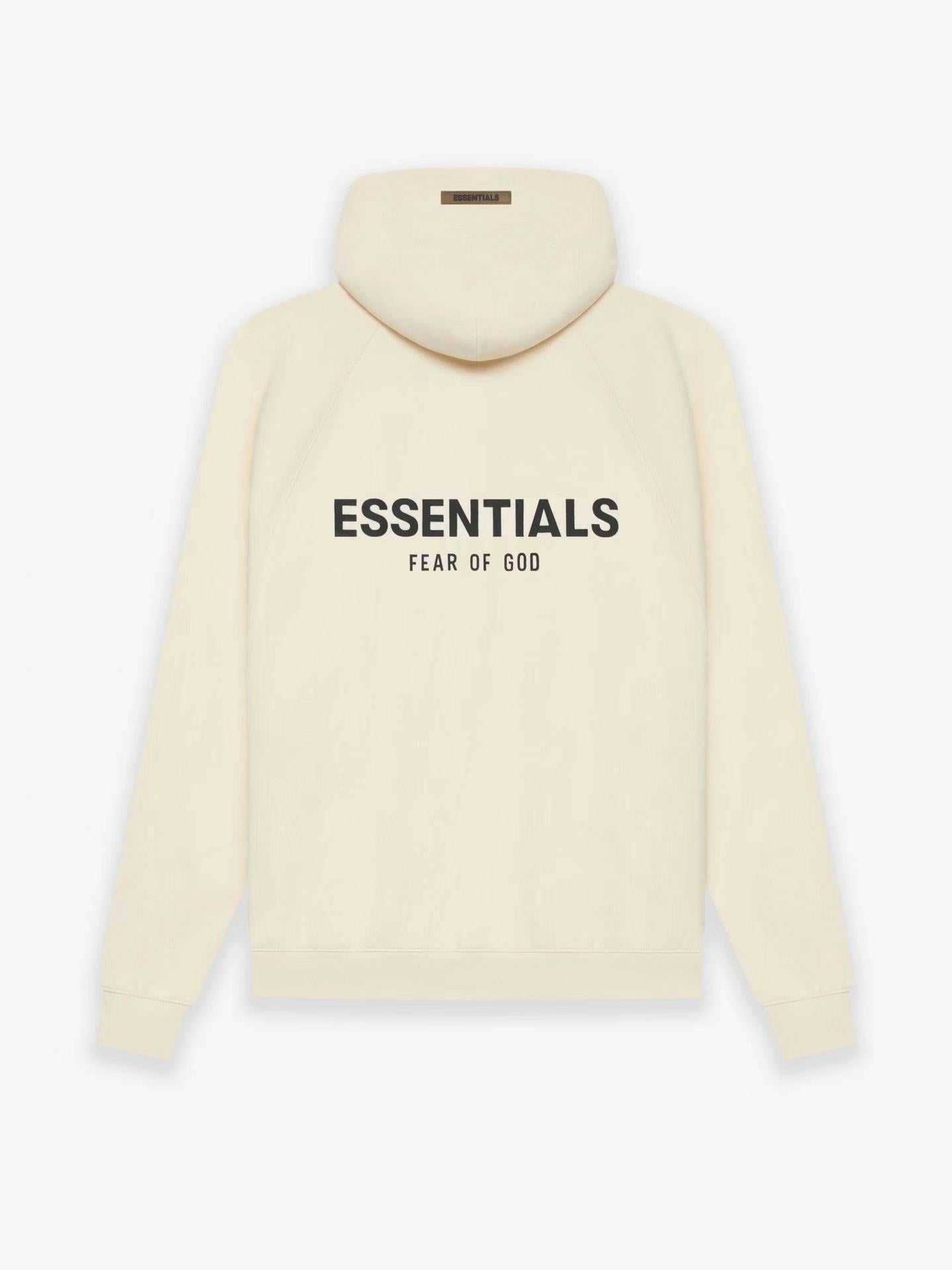 AMBERELLE Back Logo Fleece Pullover Hoodie in light heather grey