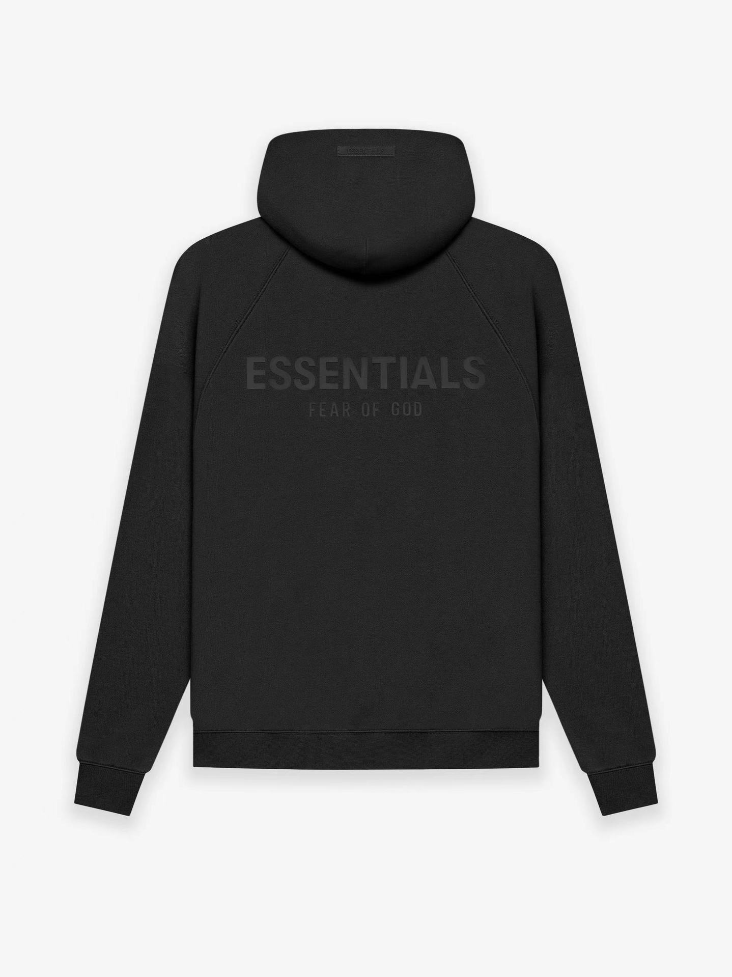 AMBERELLE Back Logo Fleece Pullover Hoodie in cream