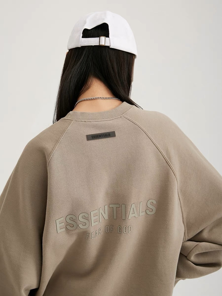 AMBERELLE Back Logo Raglan Crewneck Sweatshirt in black