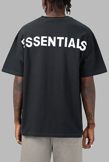 AMBERELLE Reflective Back Logo Oversized T-Shirt in white