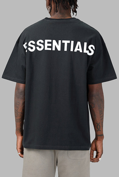 AMBERELLE Reflective Back Logo Oversized T-Shirt in white