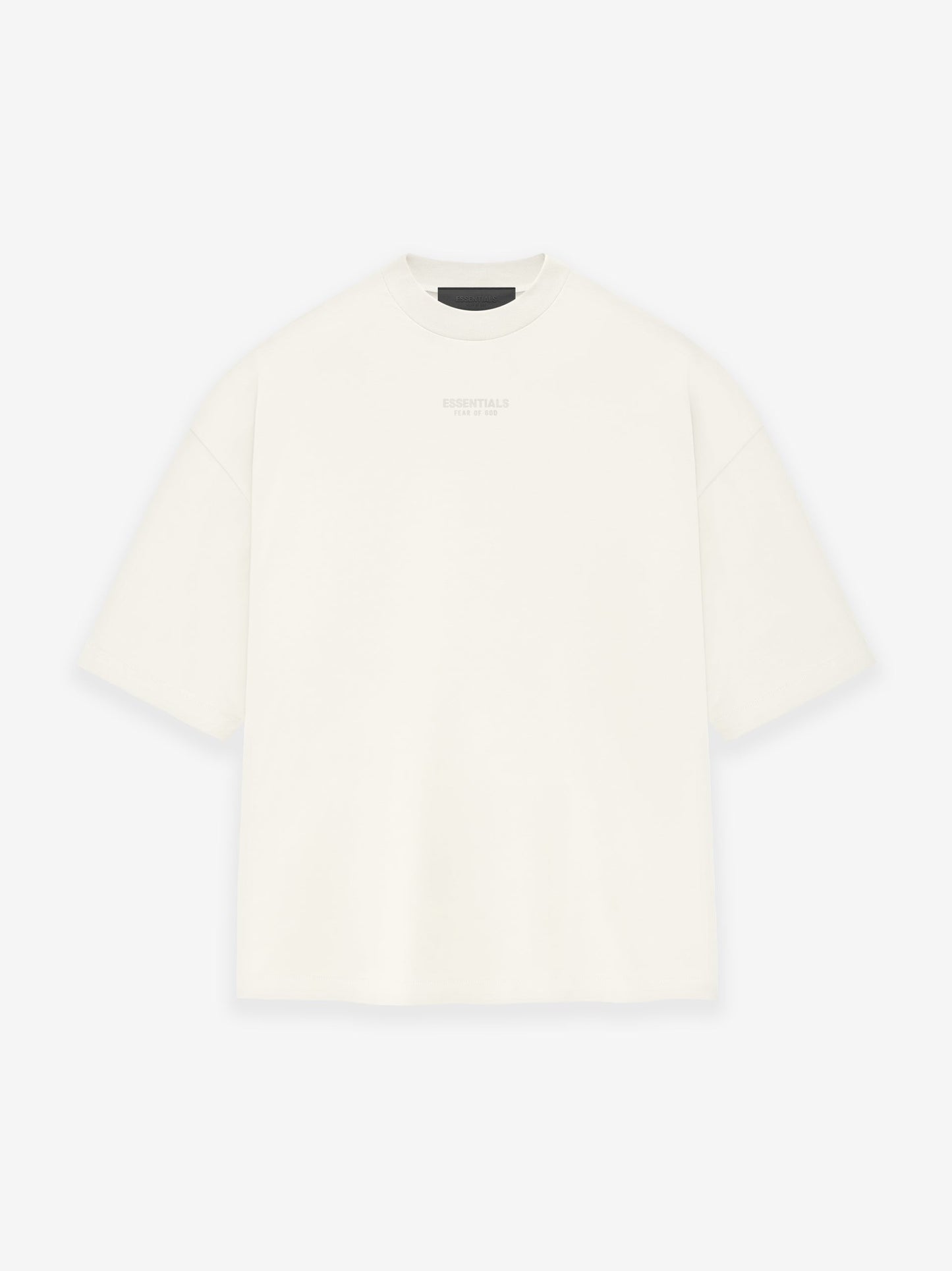 AMBERELLE Cloud Soft Minimal Logo Short Sleeve Tee in taupe