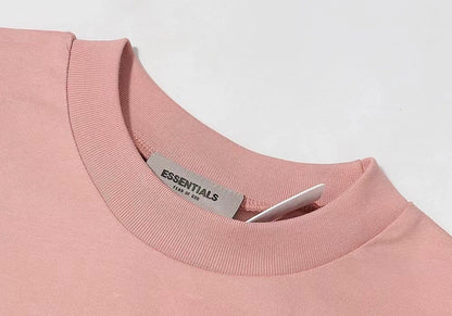 AMBERELLE Tonal Raised Logo Oversized T-Shirt in pink