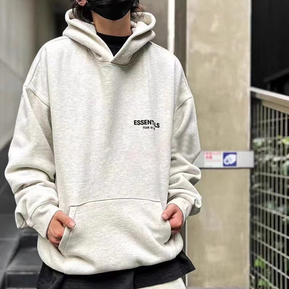 AMBERELLE Small Logo Fleece Pullover Hoodie in black