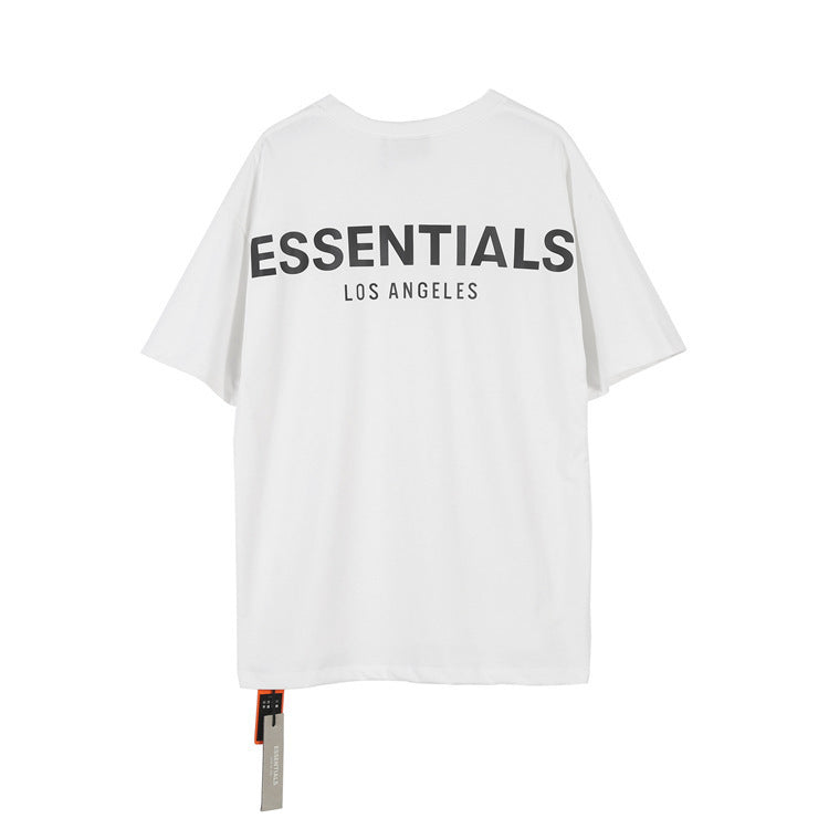 AMBERELLE Reflective Los Angeles Back Print T-Shirt in white
