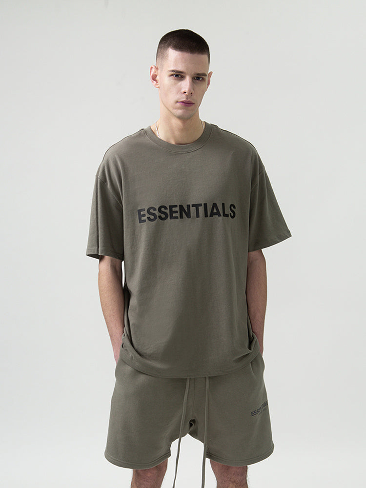 AMBERELLE Core Silicone Label Oversized T-Shirt in gray