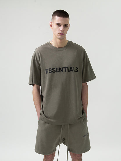 AMBERELLE Core Silicone Label Oversized T-Shirt in gray