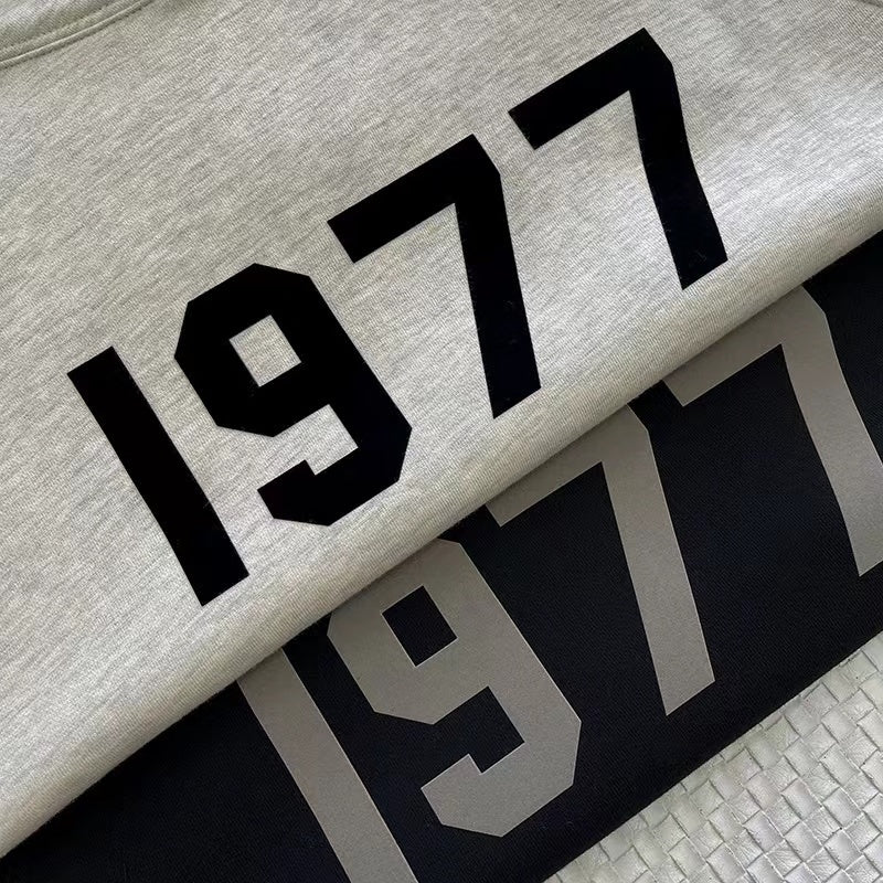 AMBERELLE 1977 Graphic Fleece Hoodie in black