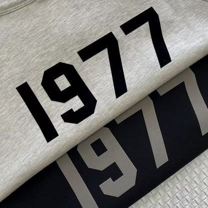 AMBERELLE 1977 Graphic Fleece Hoodie in black