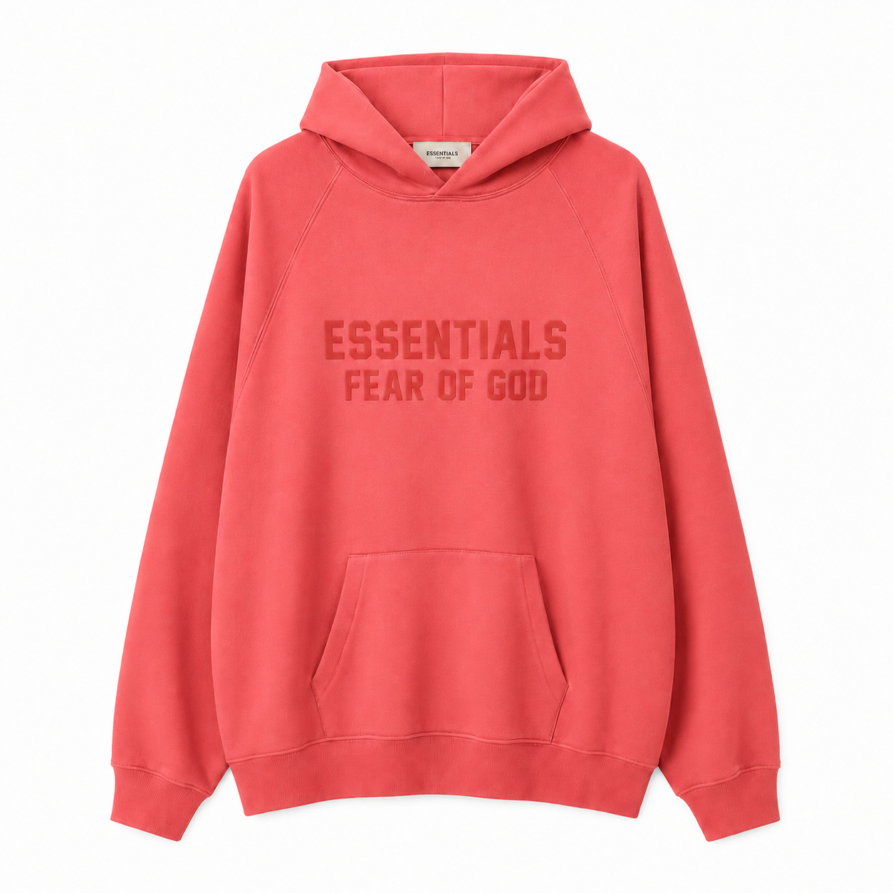 AMBERELLE Tonal Letter Fleece Hoodie in cream