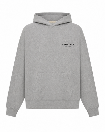 AMBERELLE Mini Flocked Logo Hoodie in gray