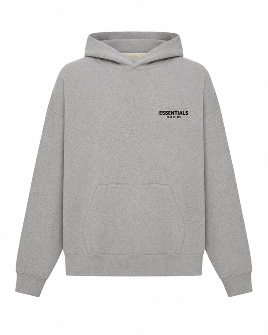 AMBERELLE Mini Flocked Logo Hoodie in gray