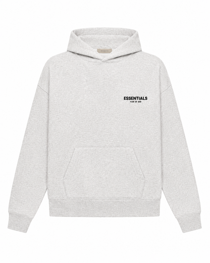AMBERELLE Mini Flocked Logo Hoodie in gray