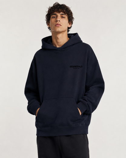 AMBERELLE Mini Flocked Logo Hoodie in cream